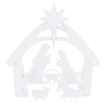 Outdoor Nativity Scene 4ft Weather-Resistant Decor