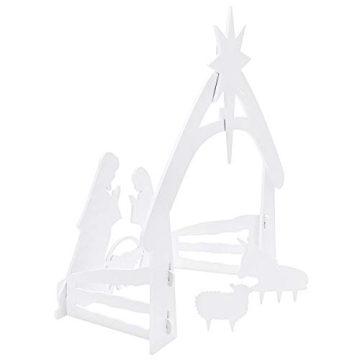 Outdoor Nativity Scene 4ft Weather-Resistant Decor
