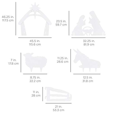 Outdoor Nativity Scene 4ft Weather-Resistant Decor