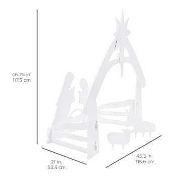 Outdoor Nativity Scene 4ft Weather-Resistant Decor