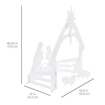 Outdoor Nativity Scene 4ft Weather-Resistant Decor