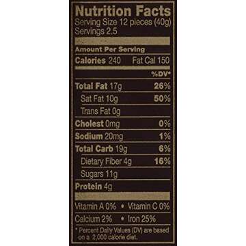 Green & Black's Organic Dark Chocolate 70%, Pack of 6 Bars, 3.5 Ounce