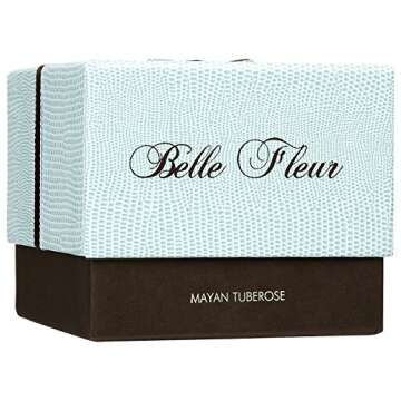 Belle Fleur Scented Candle - Mayan Tuberose - 7.5 oz for Relaxation and Ambiance