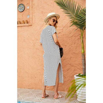 Kidsform Striped Irregular Maxi Dress for Women