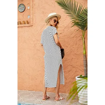 Kidsform Striped Irregular Maxi Dress for Women