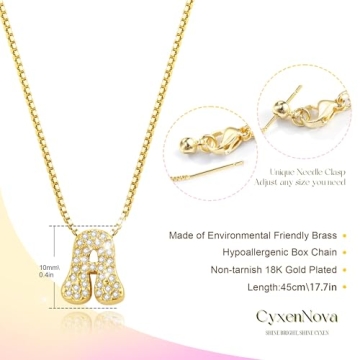 Personalized Gold Initial Necklace for Women | CyxenNova