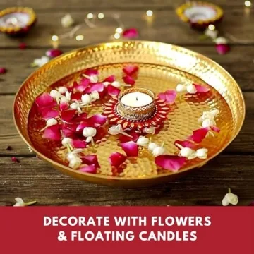 Elegant Hammered Aluminum Round Urli for Home Decor