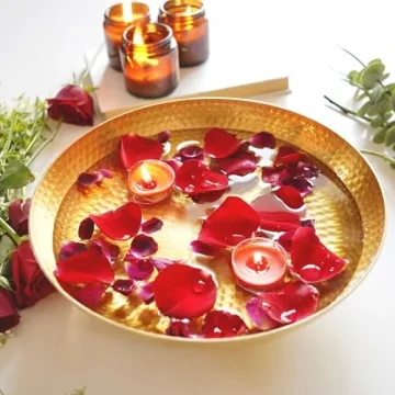 Elegant Hammered Aluminum Round Urli for Home Decor