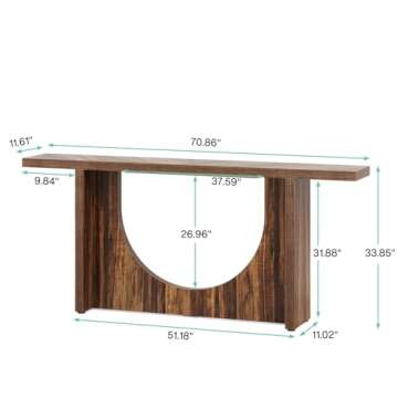 Tribesigns 70.9 Inch Farmhouse Console Table, Vintage Entryway Foyer Table, Wooden Hallway Accent Ta...