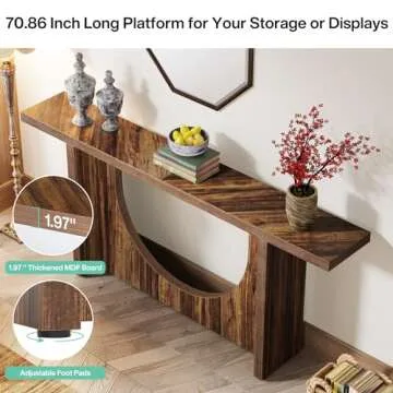 Tribesigns 70.9 Inch Farmhouse Console Table, Vintage Entryway Foyer Table, Wooden Hallway Accent Table, Extra Long Sofa Wall Tables for Living Room, Entrance