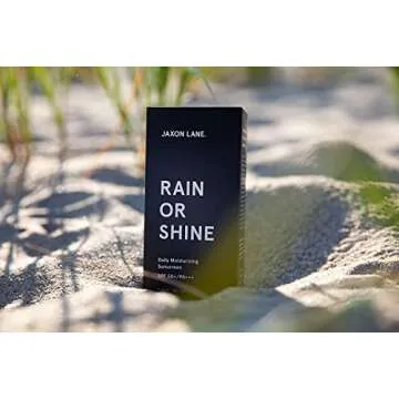 RAIN OR SHINE Anti Aging Face Sunscreen SPF 50 for Clear Skin with Green Tea, Hyaluronic Acid, Vitamin E Oil, Ginseng Extract, Licorice Root – SPF Moisturizer for Face, Fragrance Free 2.03 Oz