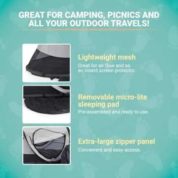 KidCo Peapod Plus Portable Baby Travel Tent - Safe & Fun