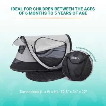 KidCo Peapod Plus Portable Baby Travel Tent - Safe & Fun