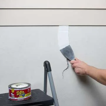 Flex Paste, Half-Quart, White, Waterproof Paintable Putty, Spackle Sealant, Fill Gaps Cracks Holes - Block Out Water and Air - UV Resistant - Walls, Drywall, EPDM, Concrete, Roof, RV Repairs