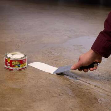 Flex Paste, Half-Quart, White, Waterproof Paintable Putty, Spackle Sealant, Fill Gaps Cracks Holes - Block Out Water and Air - UV Resistant - Walls, Drywall, EPDM, Concrete, Roof, RV Repairs