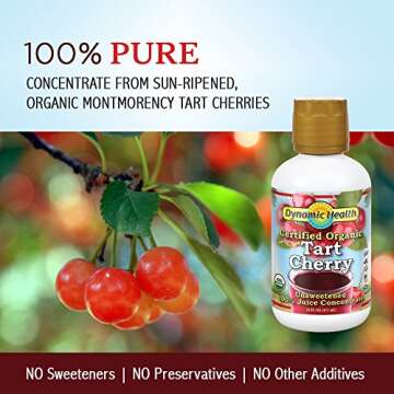 Dynamic Health Organic Tart Cherry Juice Concentrate - Pure & Powerful