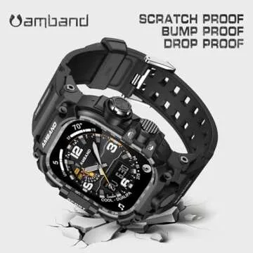amBand Rugged Cover for Apple Watch Ultra 49mm - Matte Black