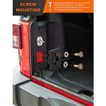 Savadicar TL01 Tailgate Limiter, Aluminum Alloy Rear Trunk Door Latch, Tail Gate Stopper for 2007-20...