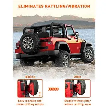 Savadicar TL01 Tailgate Limiter for Jeep Wrangler 2007-2018