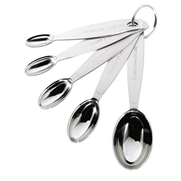 Cuisipro Silver Measuring Spoon Set for Accurate Cooking and Baking
