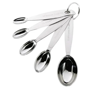 Cuisipro Silver Measuring Spoon Set for Accurate Cooking and Baking
