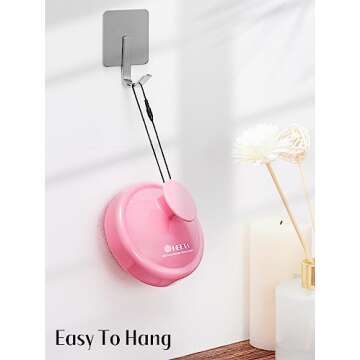 HEETA Hair Scalp Massager Brush, Updated Hair Shampoo Brush, Wet & Dry Scalp Exfoliator with Soft Silicone Bristles, Head Massager Washing Hair Care Tool for Women Men Kid for All Hair Types (Pink)