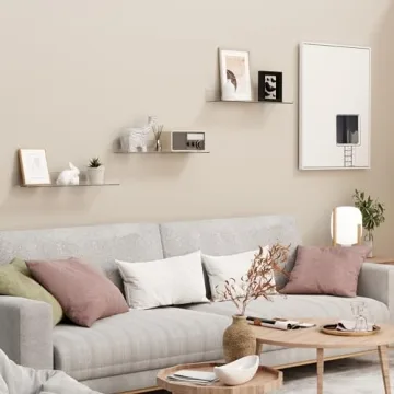 4-Pack Clear Acrylic Floating Shelves No Drill Easy Install