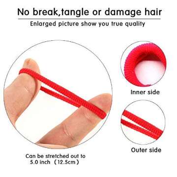 SYGY 100Pcs Baby Hair Ties for Girls, Cotton Toddlers Hair Ties for Kids, Small Seamless Hair Ties H...