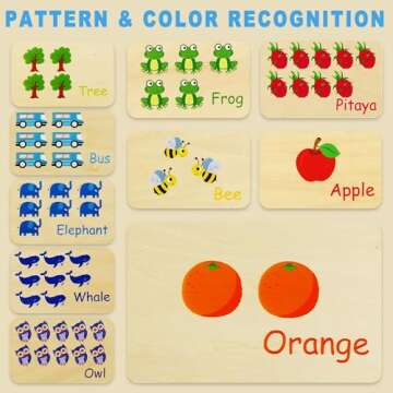 Wooden Number Counting Peg Board, Montessori Kids Math counters, Montessori Counting Toys for 3 4 5 Years Old Kids, Toddler Preschool Learning Toys, Kindergarten Homeschool Autism Learning Materials