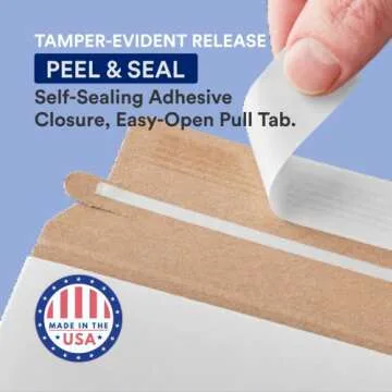 BOX USA StayFlat Mailer, 12.75"L x 15"W, Pack of 100 | Stayflats Envelope Keeping Photo, Document, Artwork Protected During Mailing and Shipping, 12.75x15