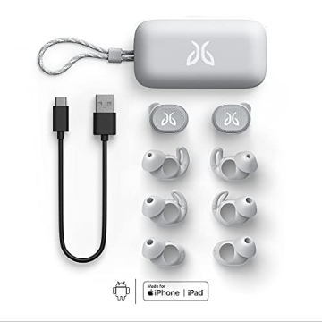 Jaybird Vista 2 True Wireless Sport Bluetooth Headphones With Charging Case - Premium Sound, ANC, Sport Fit, 24 Hour Battery, Waterproof Earbuds With Military-Grade Durability - Gray