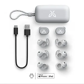 Jaybird Vista 2 True Wireless Sport Bluetooth Headphones With Charging Case - Premium Sound, ANC, Sport Fit, 24 Hour Battery, Waterproof Earbuds With Military-Grade Durability - Gray