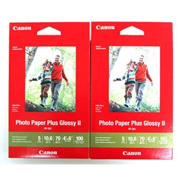 Canon 4x6'' Photo Paper Plus Glossy II - 200 Sheets in 2 Pack