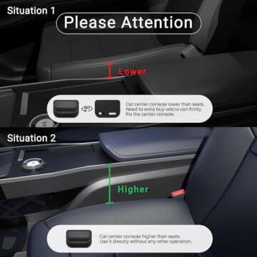 Wanfuder Car Seat Gap Filler Leather Car Seat Organizer and Storage Car Accessories for Women - Fron...