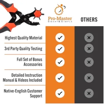 Adjustable Leather Hole Punch Tool for DIY Belts and Crafts