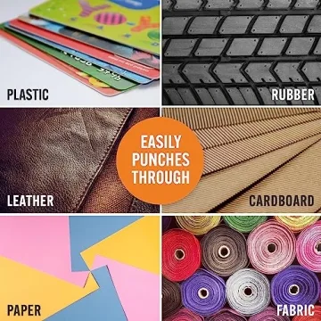 Adjustable Leather Hole Punch Tool for DIY Belts and Crafts