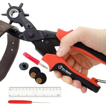 Adjustable Leather Hole Punch Tool for DIY Belts and Crafts