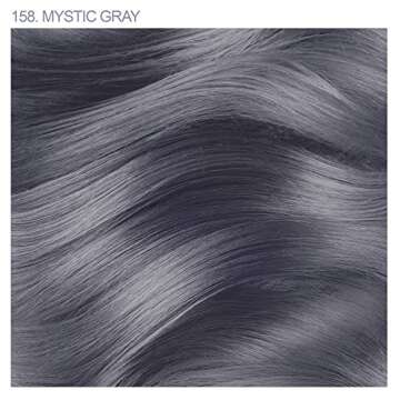 Adore Semi Permanent Hair Color - Vegan and Cruelty-Free Gray Hair Dye - 4 Fl Oz - 158 Mystic Gray