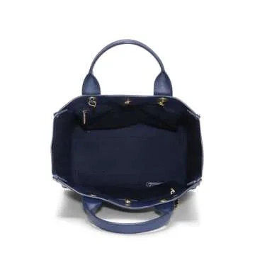 Chanel, Pre-Loved Blue Caviar Studded Deauville Shopper Small, Blue