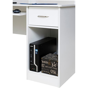 OneSpace Essential Computer Desk with Keyboard Shelf, Elegant Design for Home & Office