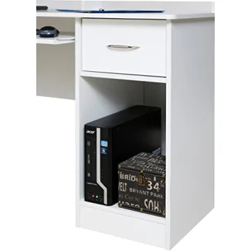 OneSpace Essential Computer Desk with Keyboard Shelf, Elegant Design for Home & Office