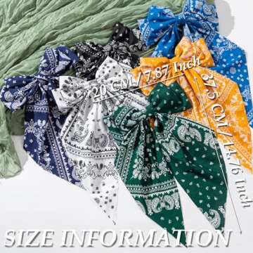 Nonslip Hair Bows Claw Clips for Women & Girls - 6 PCS Big Bow-Knot Clips for Thick & Thin Hair