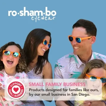 ROSHAMBO Unbreakable Baby Sunglasses with Strap BPA-free – Girls Boys 0-24 months Infants – Polarized Lens, Assembled in USA, Bueller