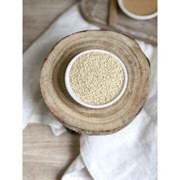Anthony's Organic Hulled Sesame Seeds, 2 lb, White, Raw, Gluten Free, Non GMO, Keto Friendly