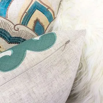 Elegant Applique Throw Pillow Cover for Cozy Living Spaces