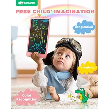 KOKODI 10 Inch LCD Writing Tablet for Kids Colorful Doodle Board
