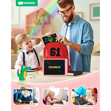 KOKODI 10 Inch LCD Writing Tablet for Kids Colorful Doodle Board