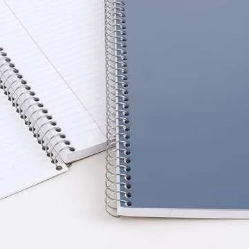 Five Star Spiral Notebooks + Study App, Recycled Cover, 4 Pack, 1 Subject, College Ruled Paper, 8-1/2” x 11", 100 Sheets per Notebook, Zion Clay, Olympic Green, Glacier Blue, Smoky Gray (820046)