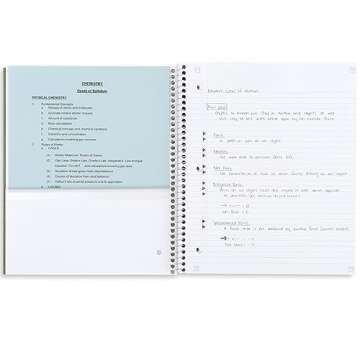 Five Star Spiral Notebooks + Study App, Recycled Cover, 4 Pack, 1 Subject, College Ruled Paper, 8-1/2” x 11", 100 Sheets per Notebook, Zion Clay, Olympic Green, Glacier Blue, Smoky Gray (820046)