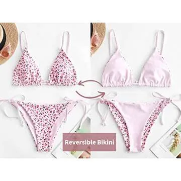 ZAFUL Women's Floral Triangle Bikini Set - Stylish & Trendy